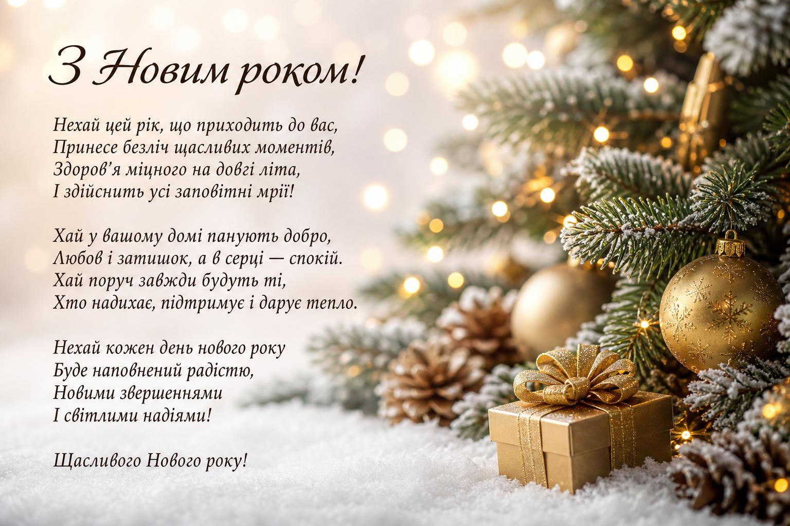 Привітання з Новим роком своїми словами на українській мові. Привітання у віршах