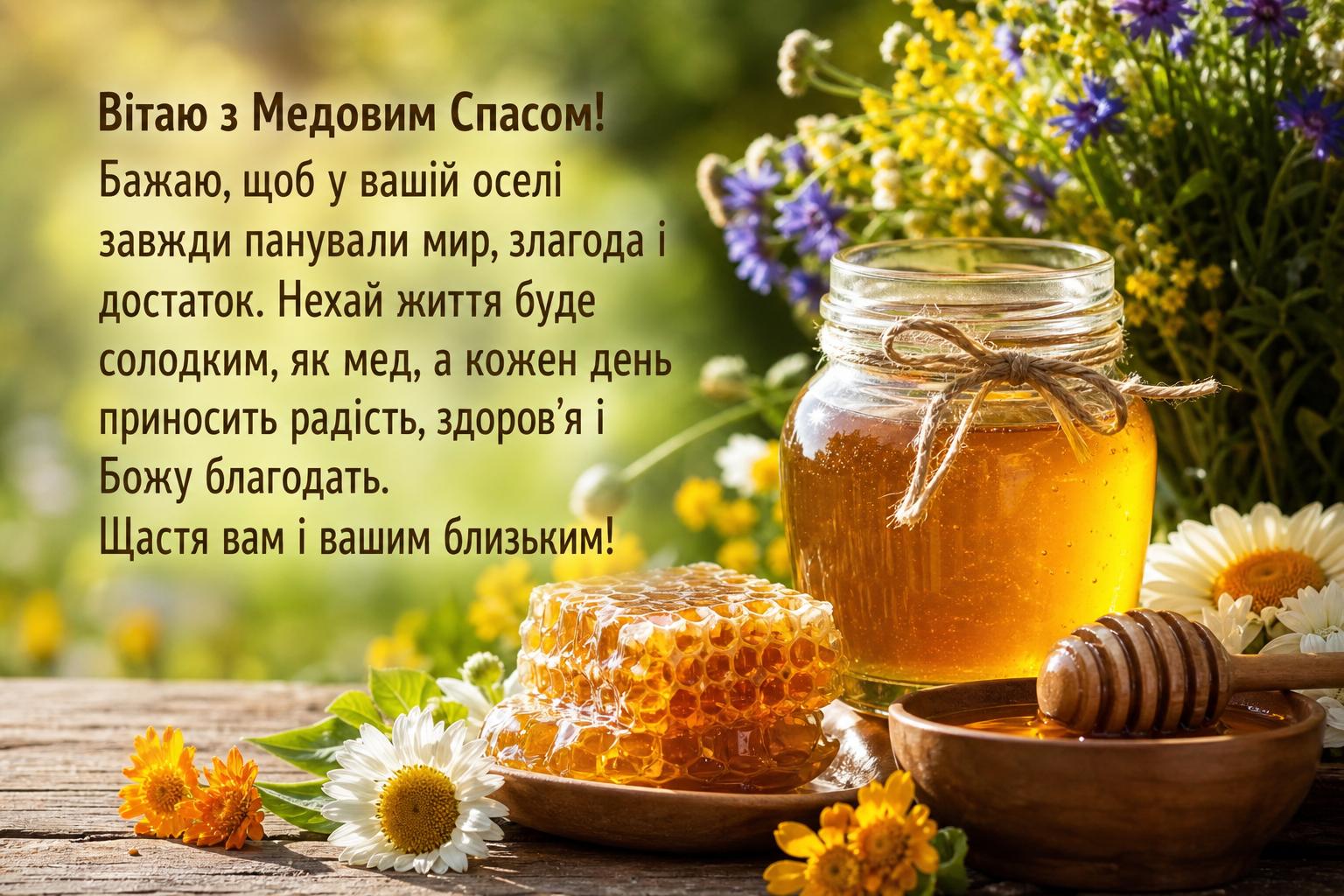 Привітання з Медовим Спасом своїми словами на українській мові. Привітання у прозі