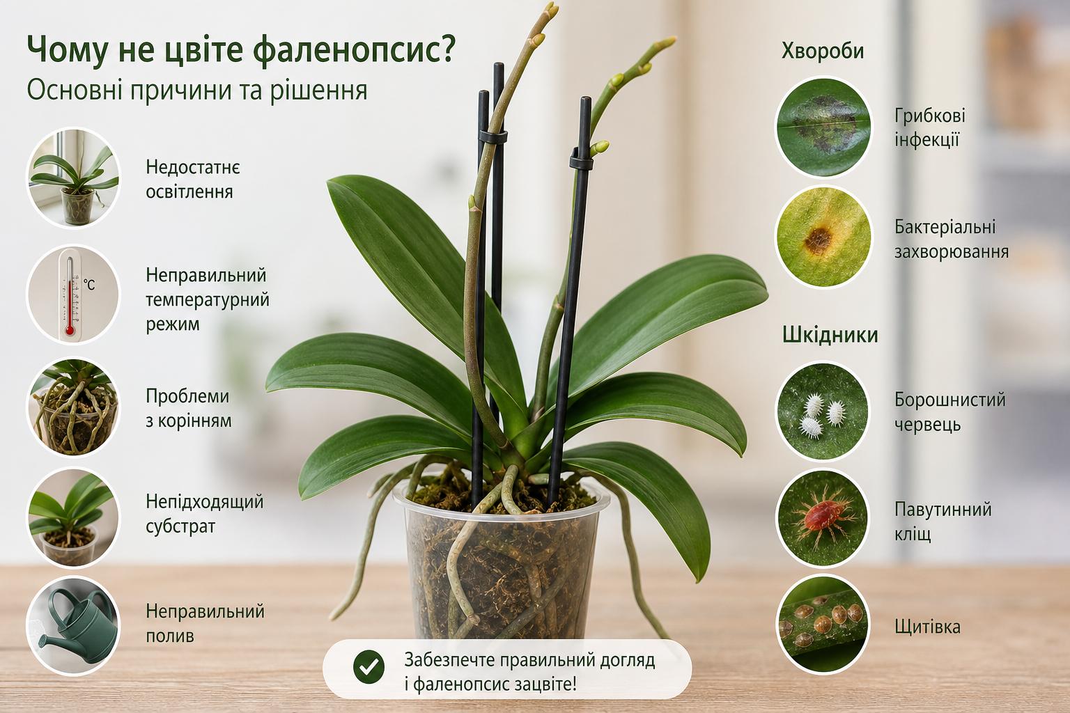 Чому не цвіте фаленопсис, що робити, основні причини. Хвороби фаленопсиса та шкідники, що заважають цвітінню Чому не цвіте фаленопсис, що робити, основні причини. Хвороби фаленопсиса та шкідники, що заважають цвітінню