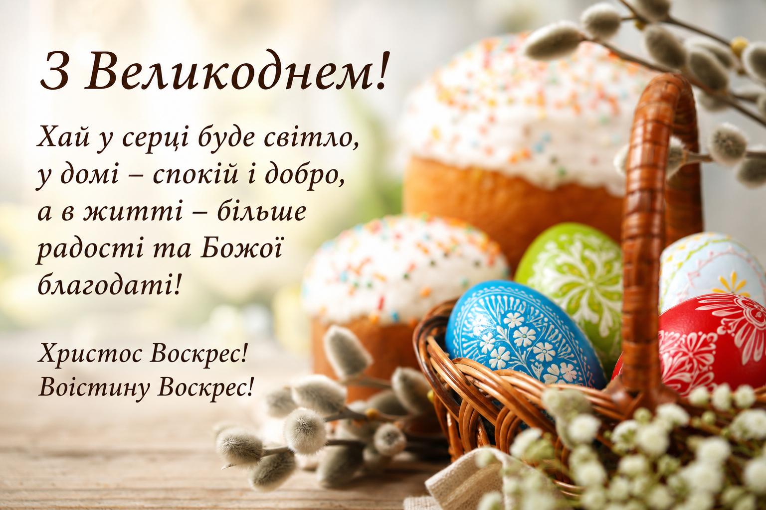 Привітання з Пасхою своїми словами на українській мові. Короткі побажання (для СМС)