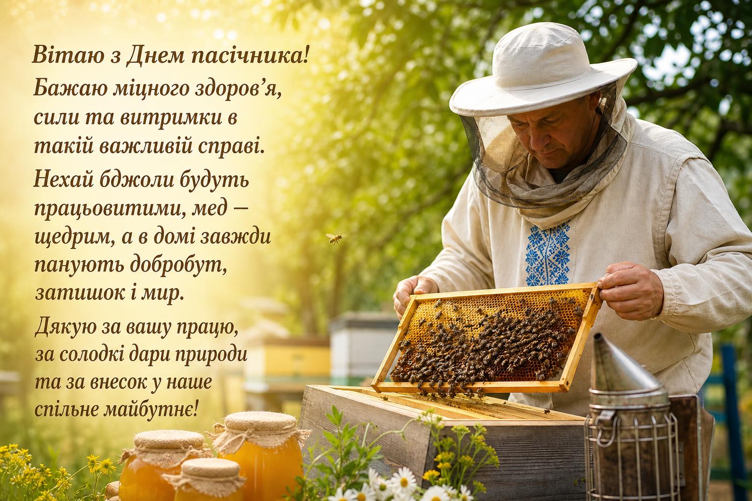 привітні слова для пасічника: щирі побажання своїми словами