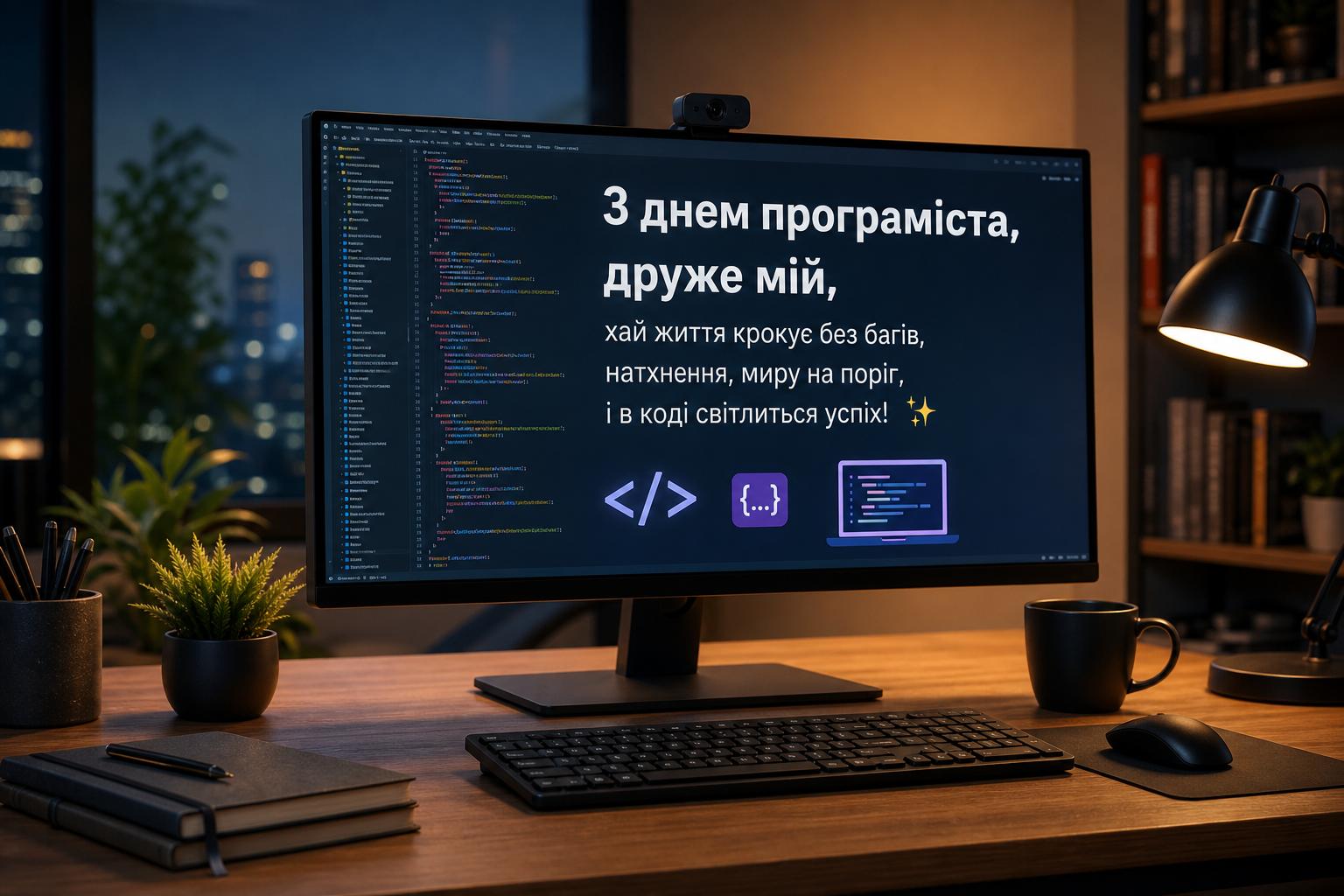 З днем програміста, друже мій, хай життя крокує без багів, натхнення, миру на поріг, і в коді світлиться успіх! ✨