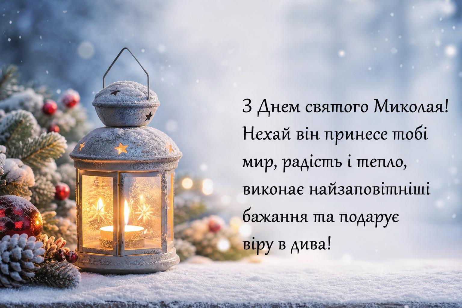 Привітання з Днем святого Миколая своїми словами на українській мові. Короткі побажання (для СМС)