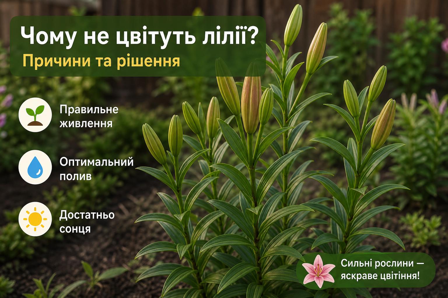 Чому не цвітуть лілії, що робити, основні причини. Харчування та режим: чому не цвітуть лілії, що робити та як годувати