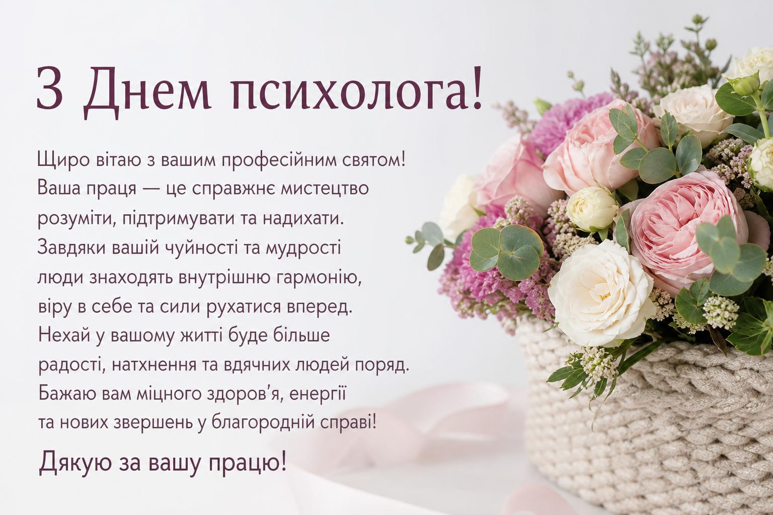 Теплі слова для психолога: готові привітання своїми словами