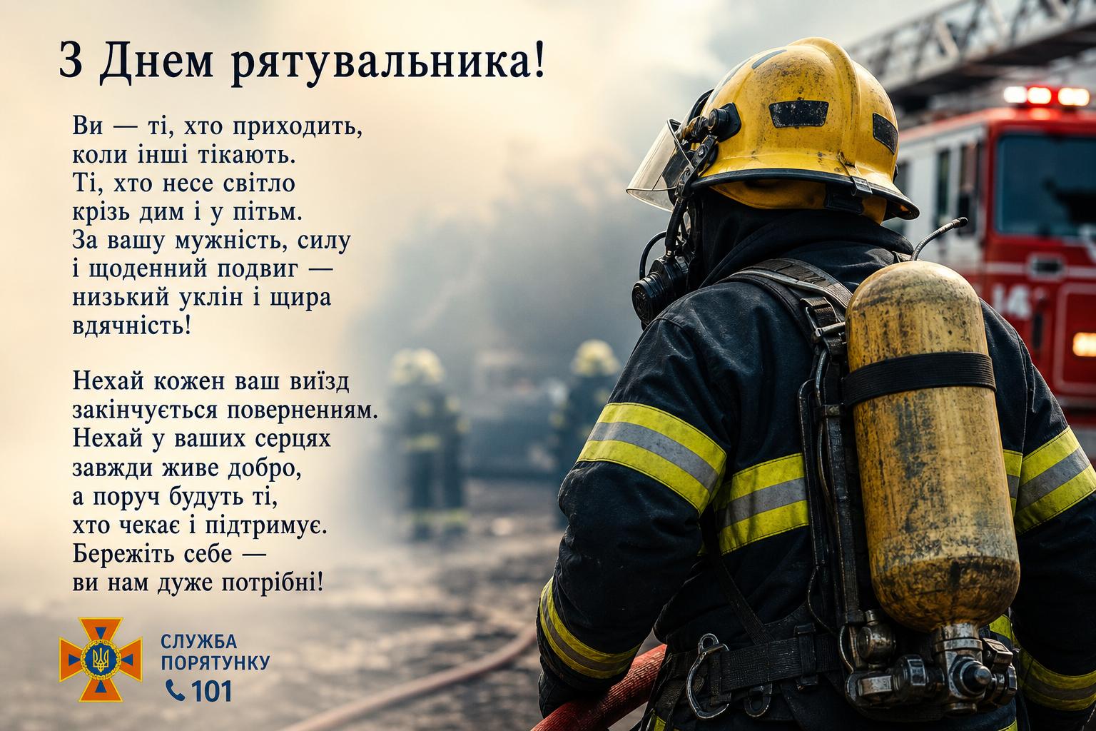 Привітання з Днем рятувальника своїми словами на українській мові своїми словами на українській мові. Привітання у віршах
