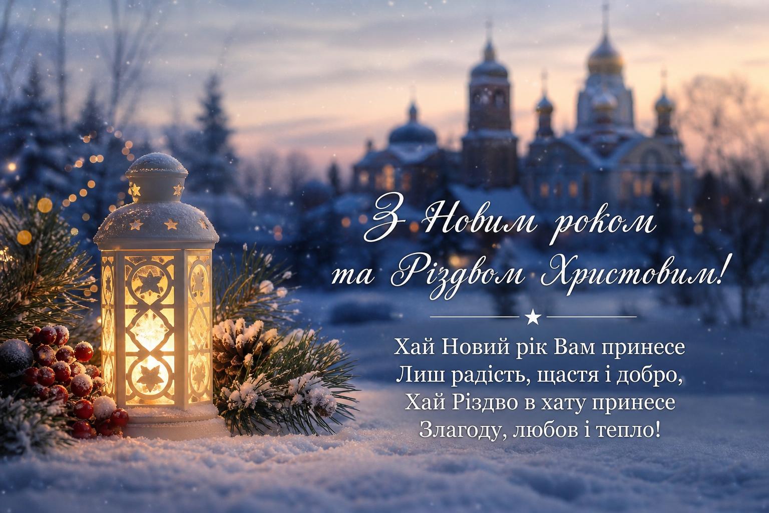 Привітання з Новим роком та Різдвом Христовим. Привітання у віршах (короткі)
