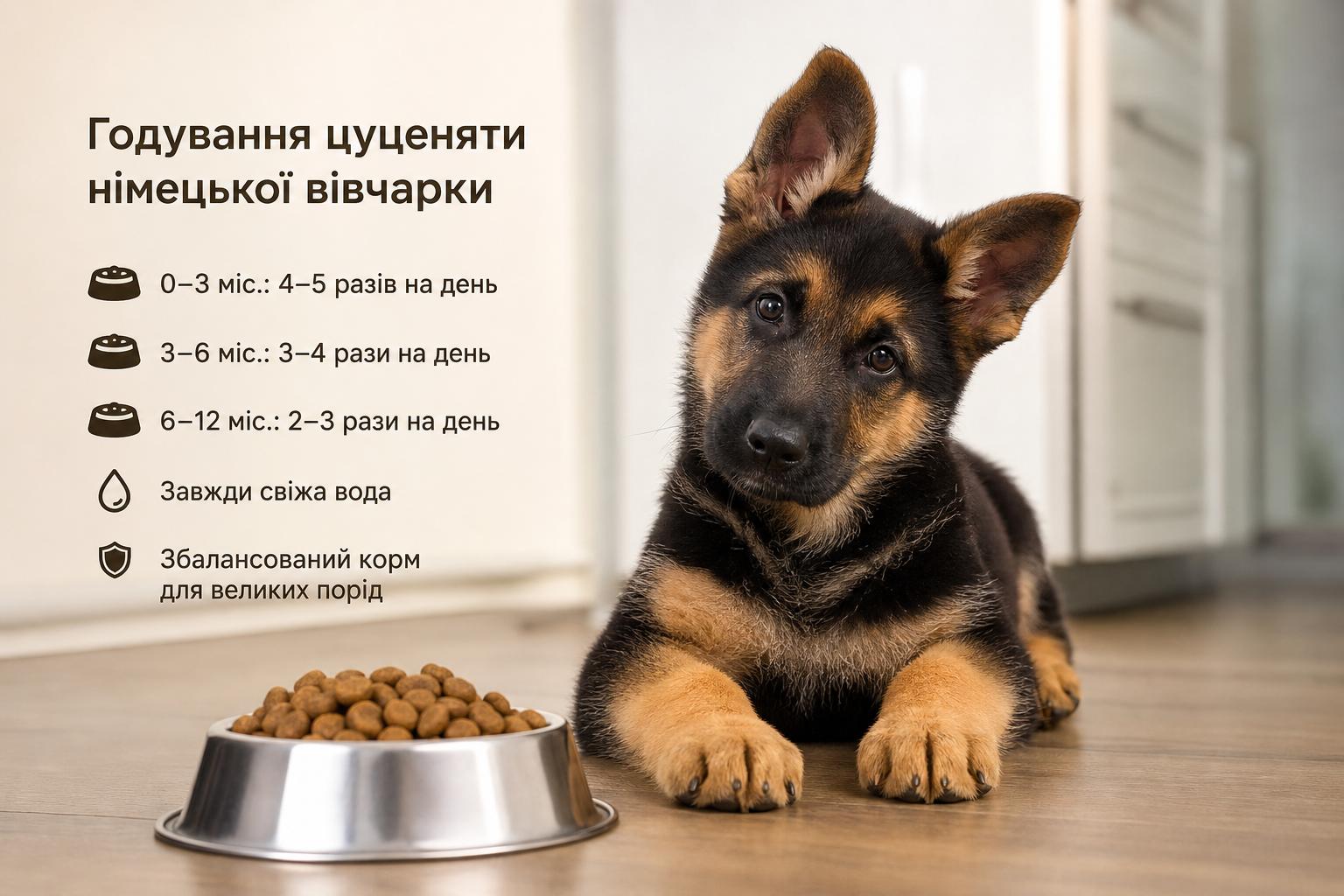 Чим годувати цуценя німецької вівчарки?. Короткі рекомендації для першого року