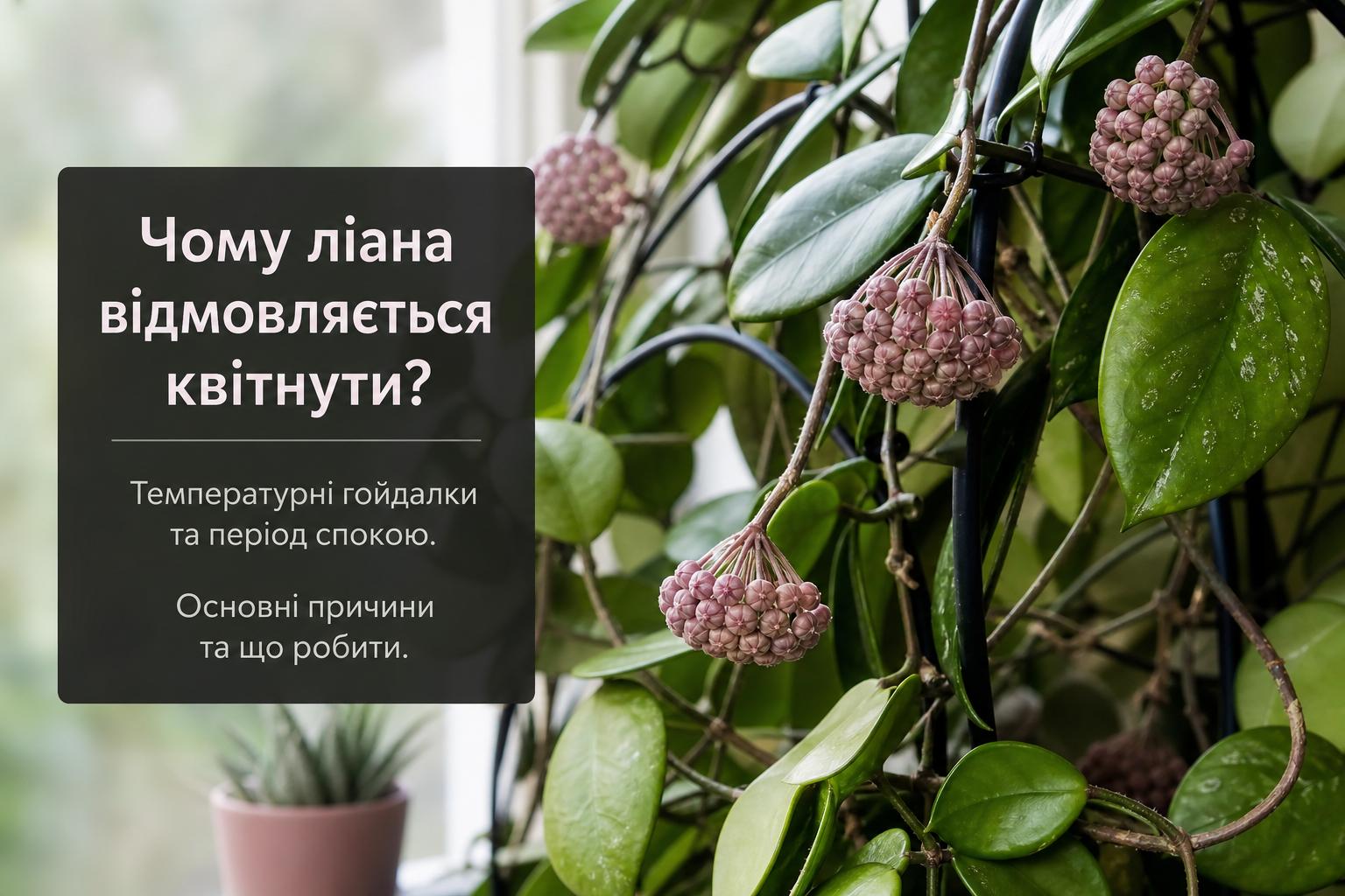 Чому ліана відмовляється квітнути, що робити, основні причини. Температурні гойдалки та період спокою