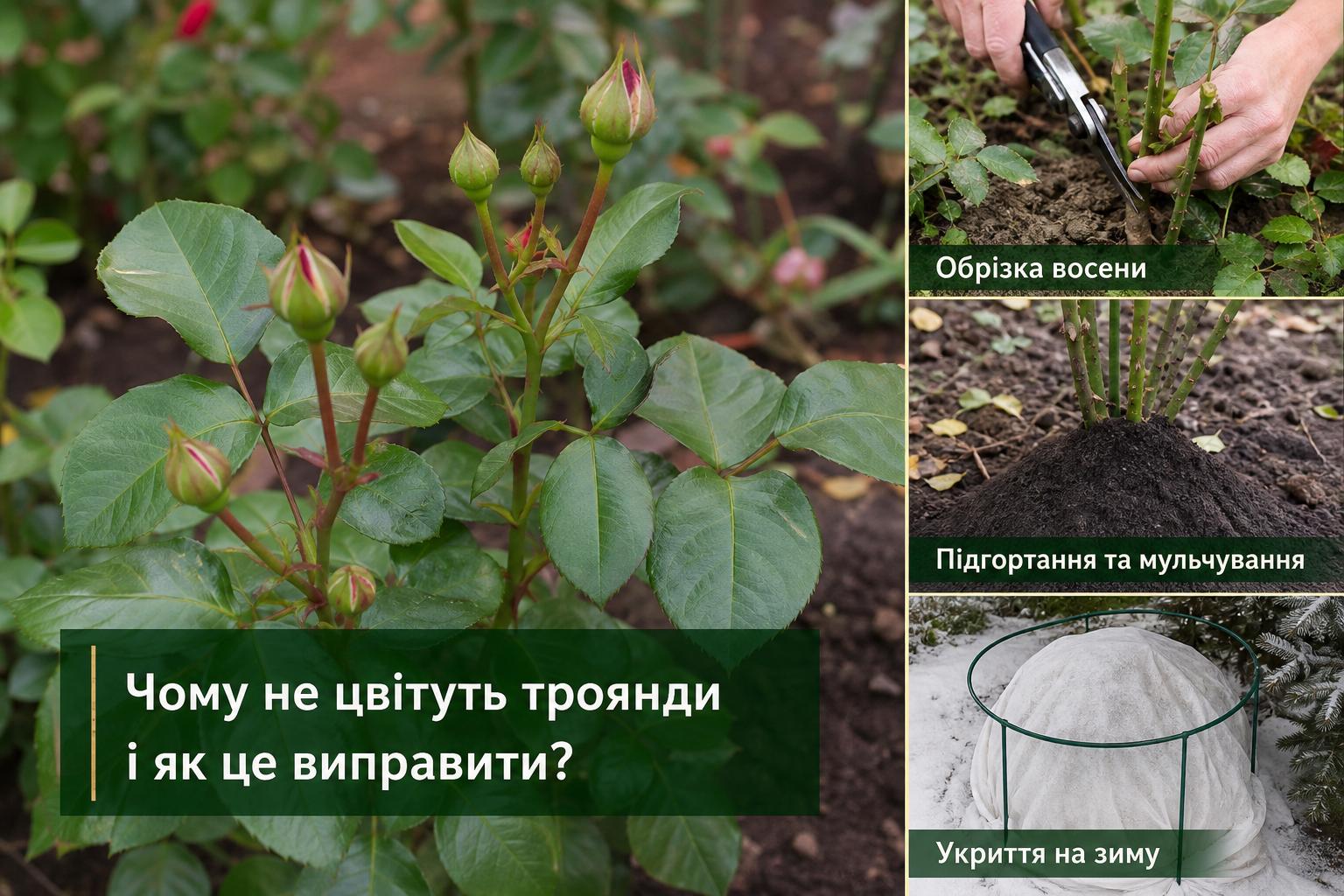 Чому не цвітуть троянди, і як це виправити,що робити, основні причини. Правильне обрізання троянд восени та підготовка до зими