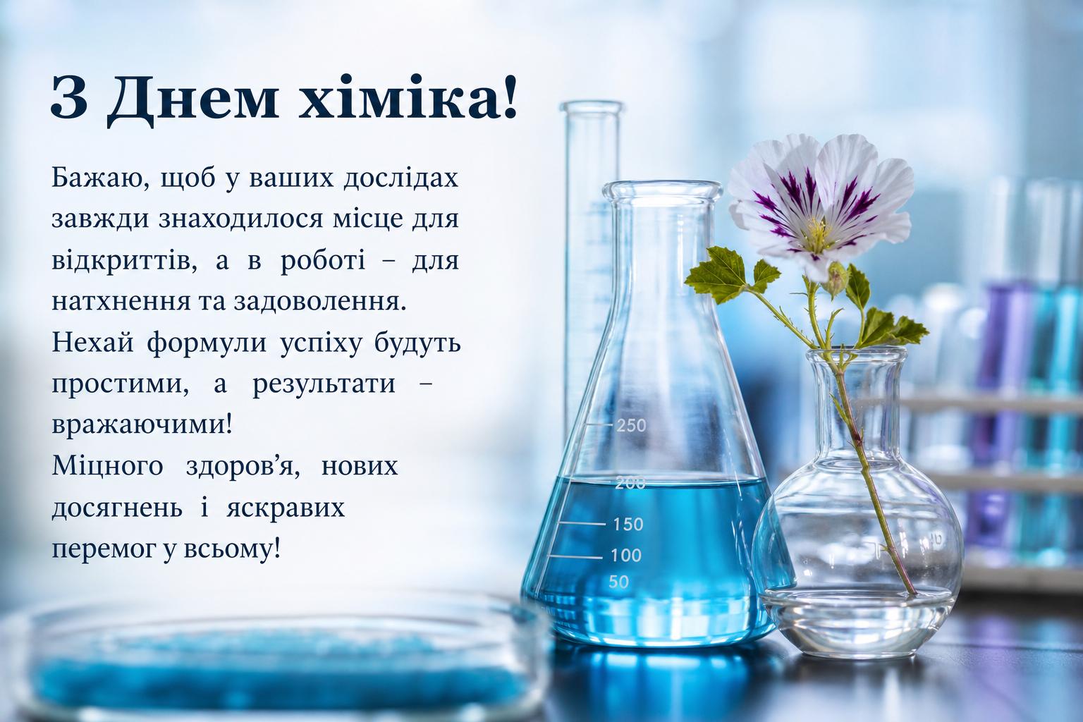 Теплі слова для дня хіміка — від серця і просто