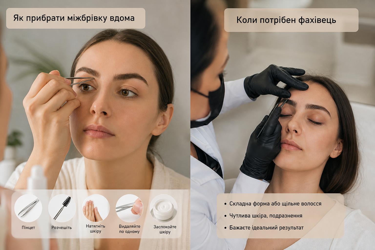 Як прибрати міжбрівку вдома. Коли дійсно потрібен фахівець Як прибрати міжбрівку вдома. Коли дійсно потрібен фахівець