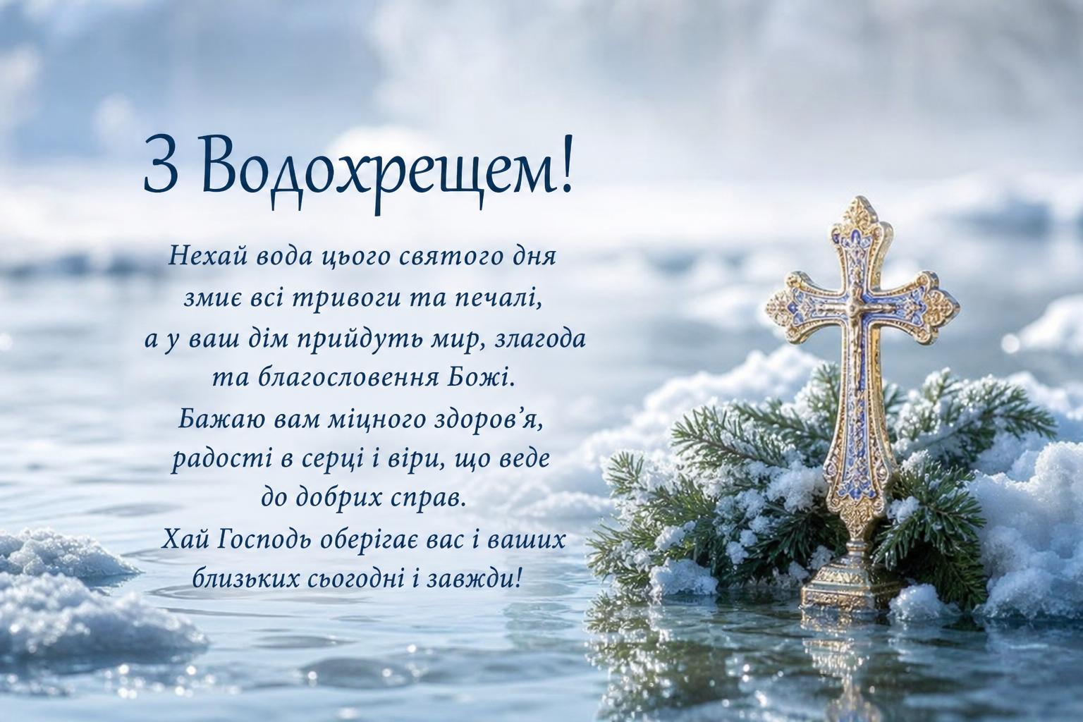 Привітання з Водохрещем: теплі слова, що зігріють душу