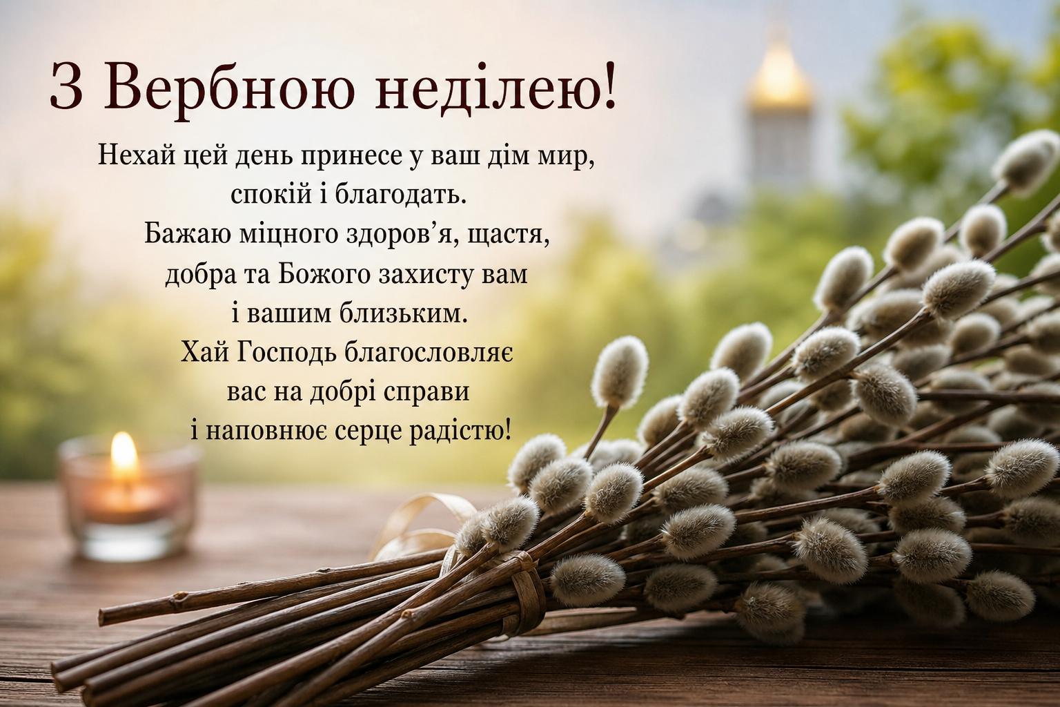 Привітання з Вербною неділею своїми словами на українській мові. Привітання в прозі