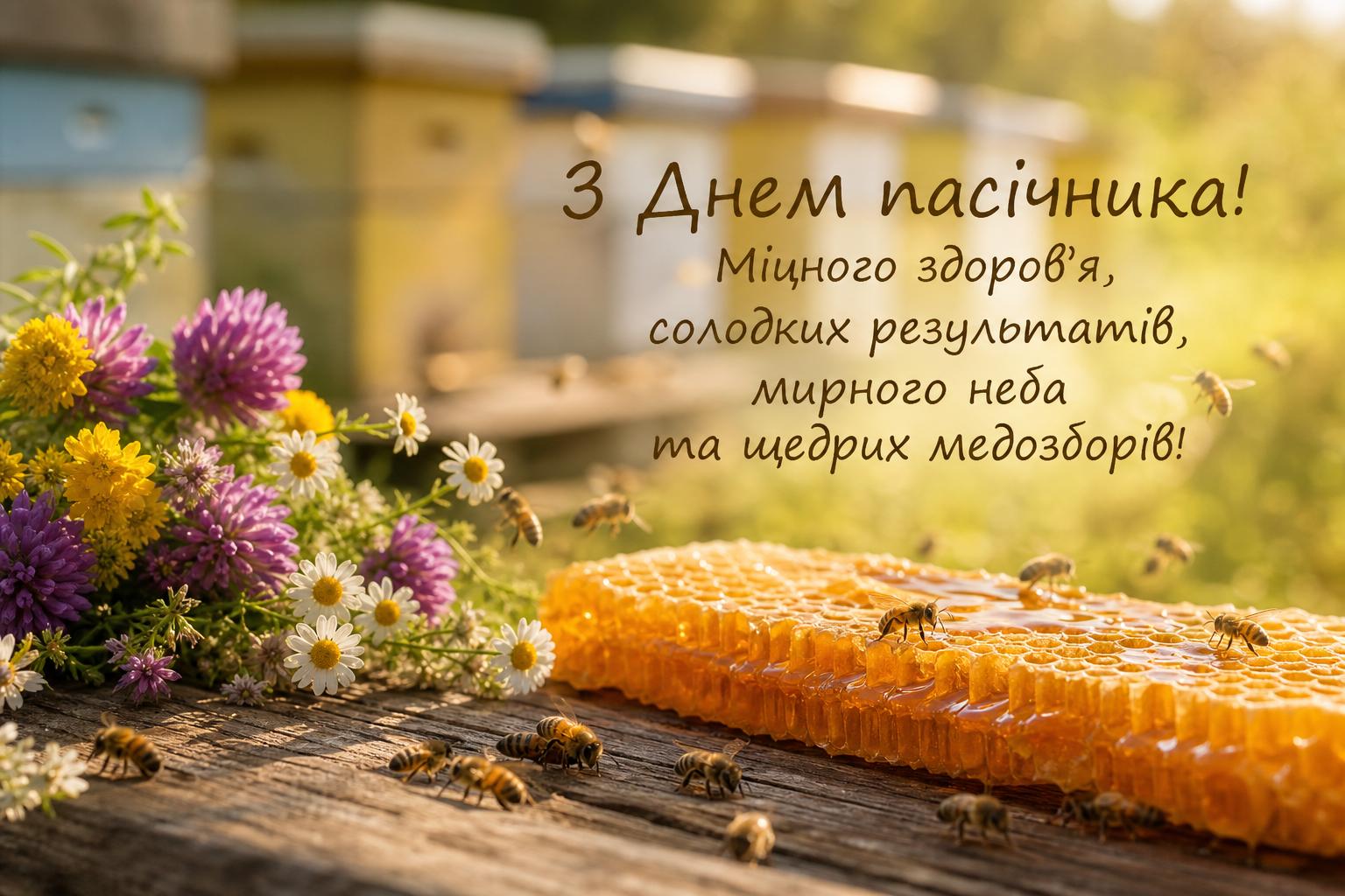 Привітання з Днем пасічника своїми словами на українській мові своїми словами на українській мові. Короткі побажання (для СМС)