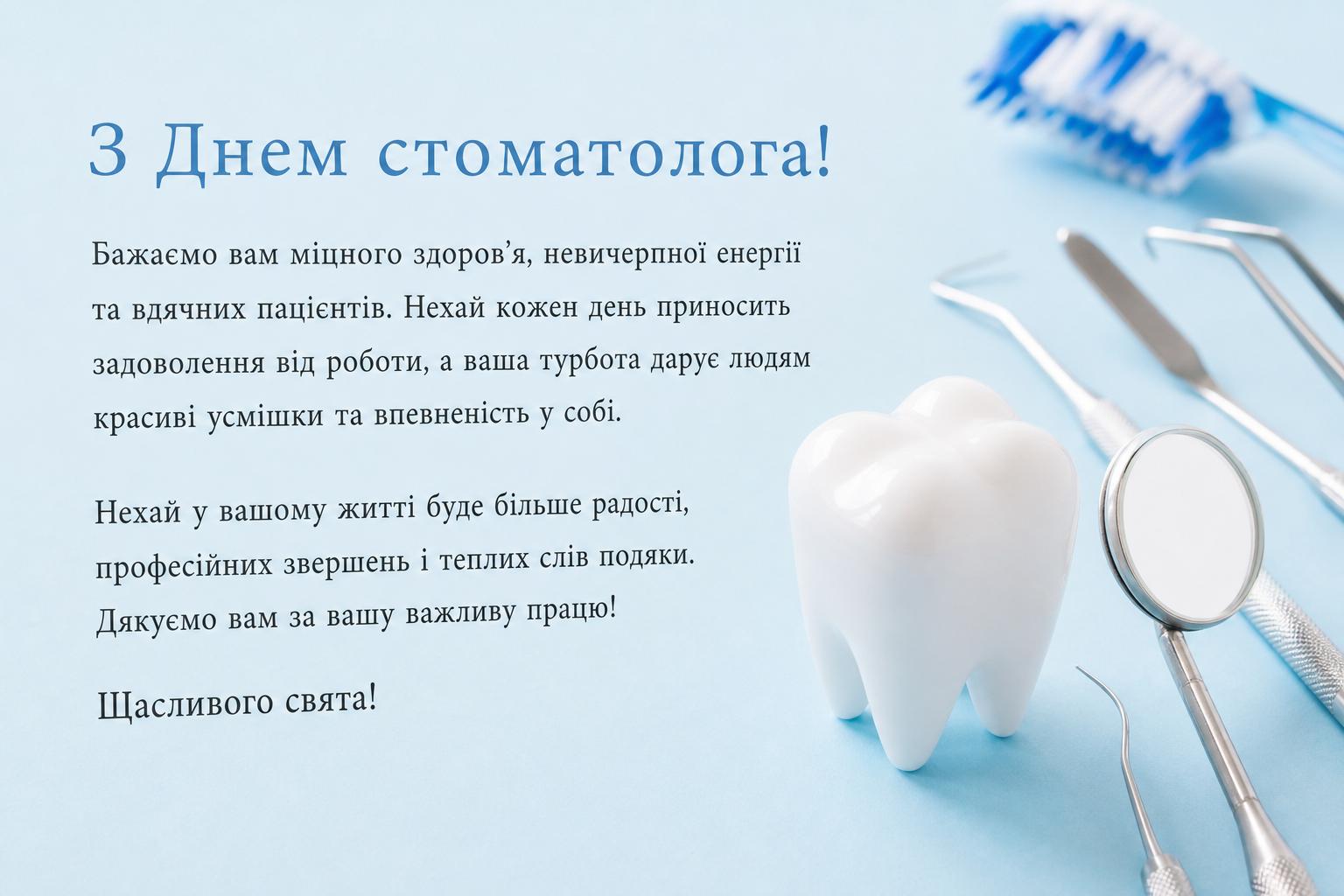 Теплі слова для стоматолога: готові привітання своїми словами