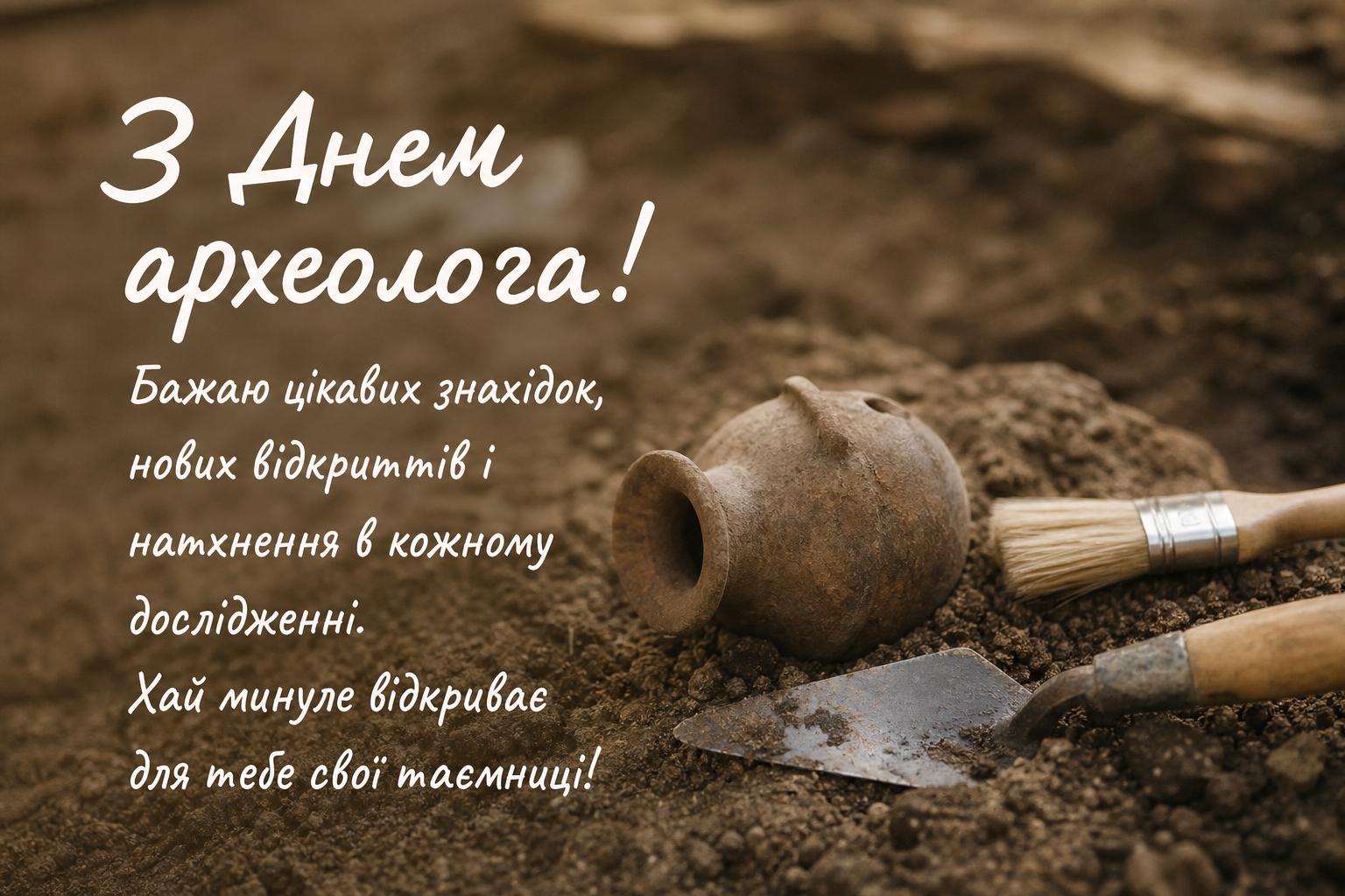 Привітання з Днем археолога своїми словами на українській мові. Короткі побажання (для СМС)